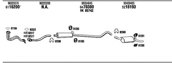 VH20276 WALKER Exhaust System