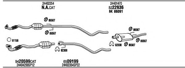 VH30177 WALKER Exhaust System Exhaust System
