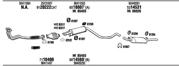 VH50945A WALKER Exhaust System Exhaust System