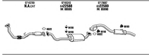 VH85010 WALKER Exhaust System