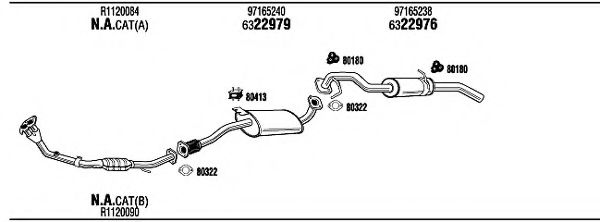 VH85012 WALKER Exhaust System