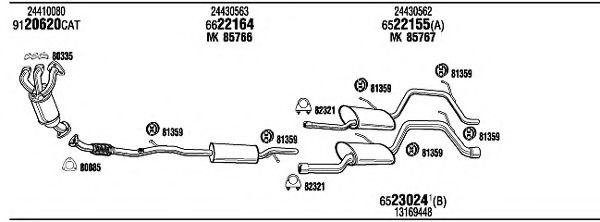 VH88004 WALKER Exhaust System Exhaust System