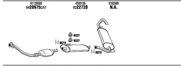 VHT14555 WALKER Exhaust System Exhaust System