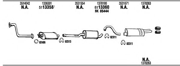 VO74029 WALKER Exhaust System Exhaust System