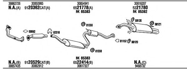 VOH05396AB WALKER Exhaust System Exhaust System