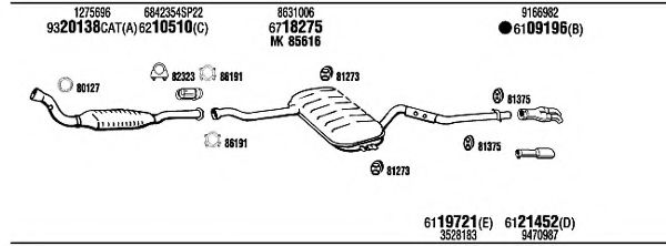 VOT03982A WALKER Exhaust System Exhaust System