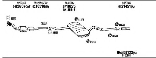 VOT07251A WALKER Exhaust System Exhaust System