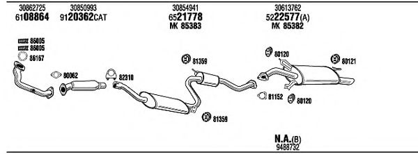 VOT07920A WALKER Exhaust System Exhaust System