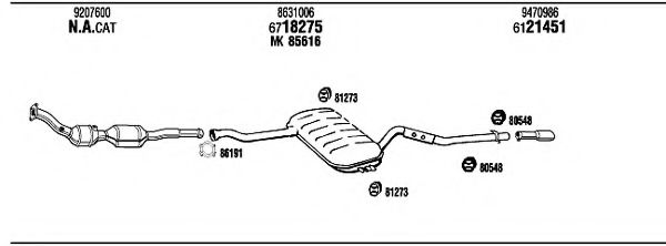 VOT11065A WALKER Exhaust System Exhaust System