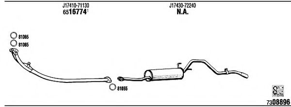 VW85003 WALKER Exhaust System Exhaust System
