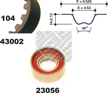 23002 MAPCO Timing Belt Kit