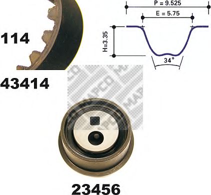 23416 MAPCO Brake Pad Set, disc brake