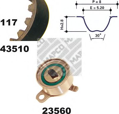 23510 MAPCO Cable, parking brake