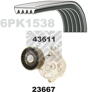23611 MAPCO Brake System Brake Pad Set, disc brake
