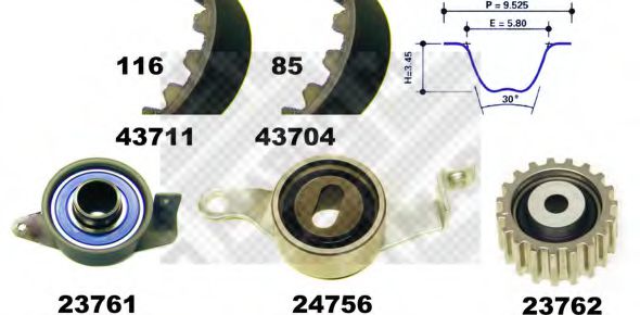 23633 MAPCO Brake Pad Set, disc brake