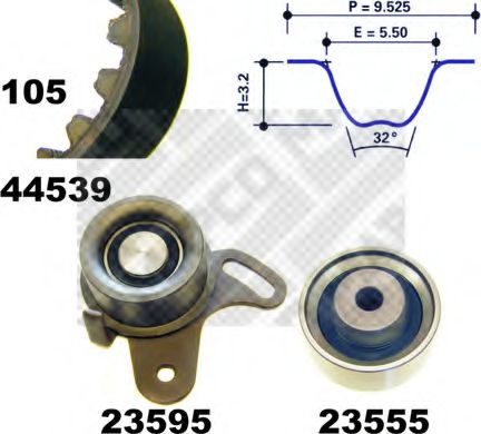 73539 MAPCO Timing Belt Kit