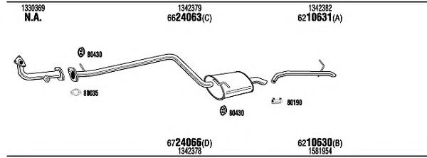 FOK16939AB FONOS Exhaust System Exhaust System
