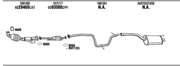 FOK33352A FONOS Exhaust System Exhaust System