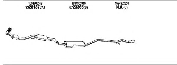 MBK18261B FONOS Exhaust System Exhaust System