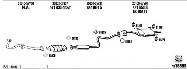 NI80472 FONOS Exhaust System Exhaust System