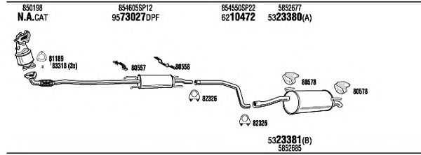 OPH33722B FONOS Exhaust System Exhaust System