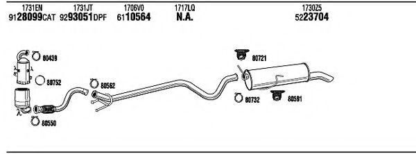 PEH26615BA FONOS Exhaust System Exhaust System