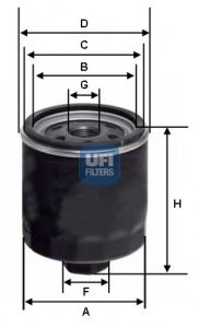 23.428.00 UFI Lubrication Oil Filter