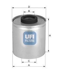 24.318.00 UFI Fuel Supply System Fuel filter