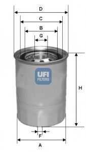 24.327.00 UFI Fuel Supply System Fuel filter