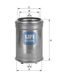 24.356.00 UFI Fuel Supply System Fuel filter