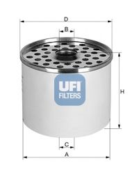 24.360.00 UFI Fuel Supply System Fuel filter