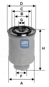 24.374.00 UFI Fuel Supply System Fuel filter