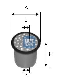 24.388.00 UFI Fuel Supply System Fuel filter