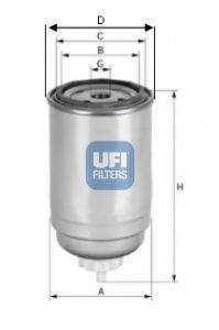 24.399.00 UFI Fuel Supply System Fuel filter