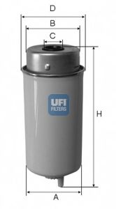 24.432.00 UFI Fuel Supply System Fuel filter