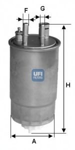 24.ONE.00 UFI Fuel Supply System Fuel filter