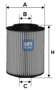 25.027.00 UFI Lubrication Oil Filter