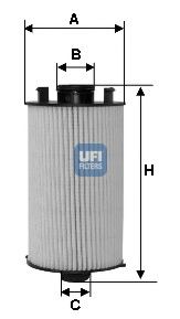 25.051.00 UFI Lubrication Oil Filter