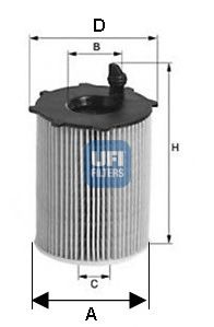 25.066.00 UFI Lubrication Oil Filter