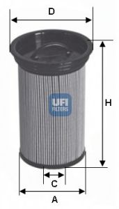 26.005.00 UFI Fuel Supply System Fuel filter