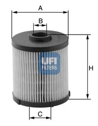26.020.00 UFI Fuel Supply System Fuel filter
