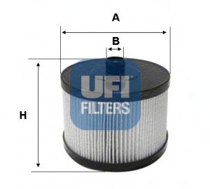 26.022.00 UFI Fuel Supply System Fuel filter