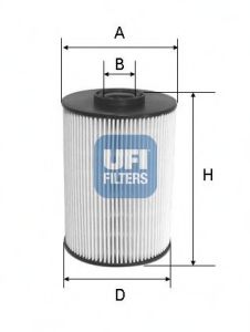 26.037.00 UFI Fuel Supply System Fuel filter