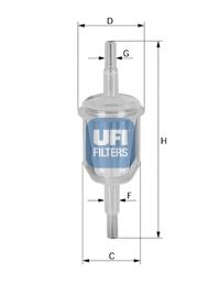 31.009.00 UFI Fuel Supply System Fuel filter