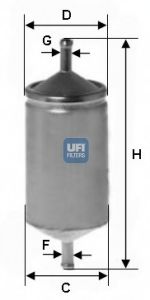 31.501.00 UFI Fuel filter
