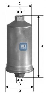 31.504.00 UFI Fuel Supply System Fuel filter