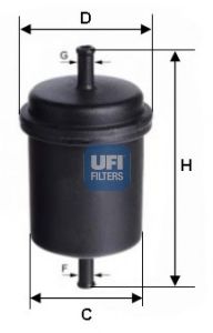 31.512.00 UFI Fuel Supply System Fuel filter
