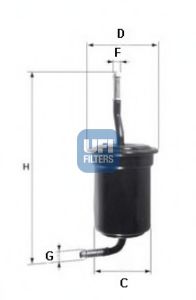 31.517.00 UFI Fuel Supply System Fuel filter