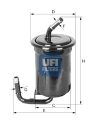 31.519.00 UFI Fuel Supply System Fuel filter