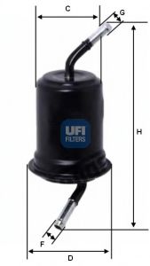 31.520.00 UFI Fuel Supply System Fuel filter